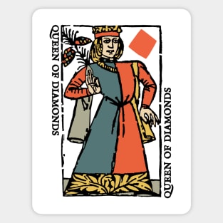 Character of Playing Card Queen of Diamonds Sticker